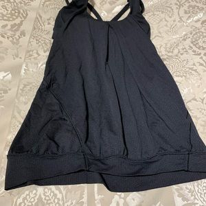 Black Lululemon tank with built in sports Bra